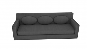 Modern couch bed 3D Model Screenshot / Render