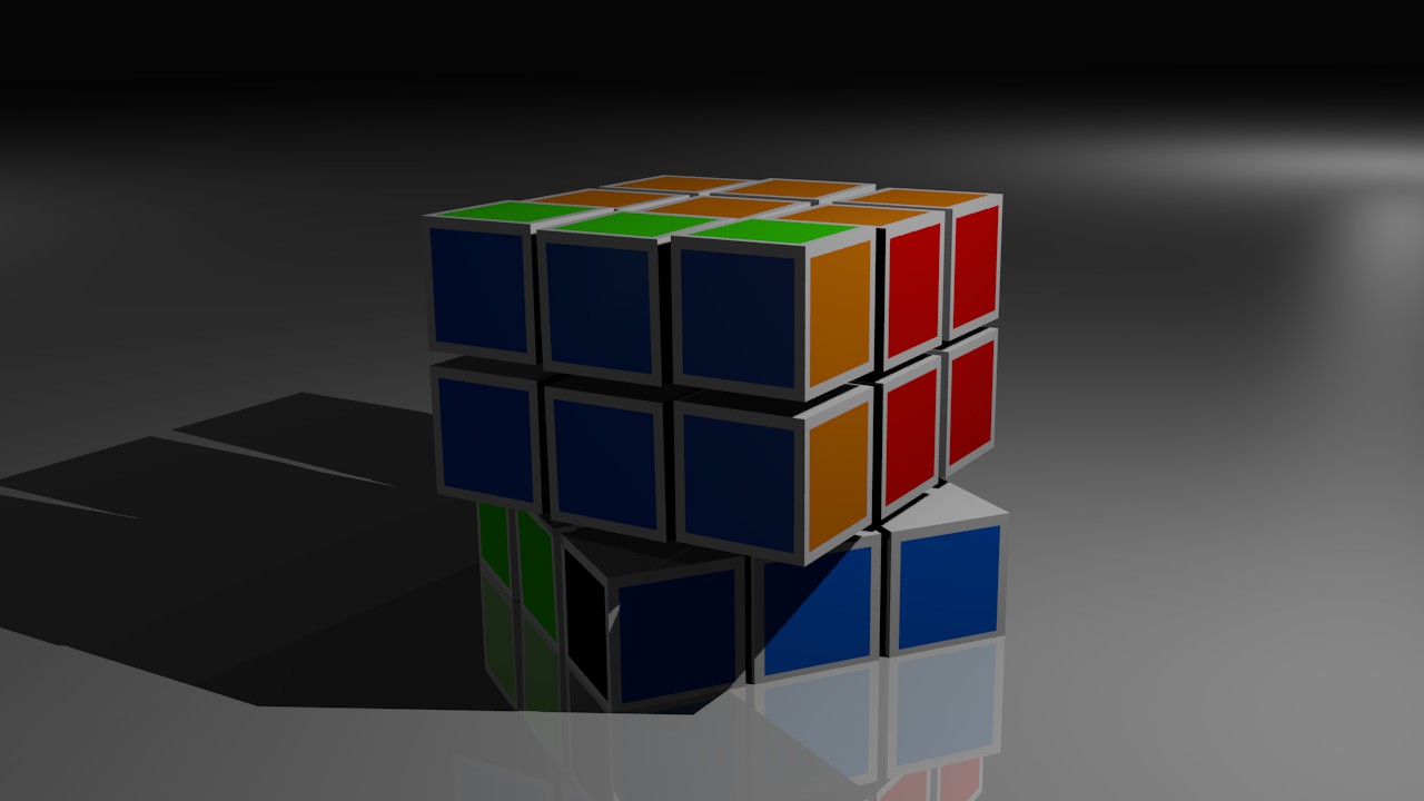 Rubiks Cube Animated Blender 3D Model Rubiks Cube Animated Blender 3D Model