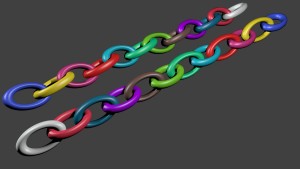 Colorful chain 3D Model Screenshot / Render