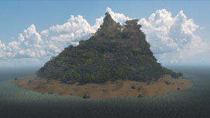 Island in the sea 3D Model Screenshot / Render
