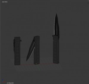 Flip Knife 3D Model Screenshot / Render