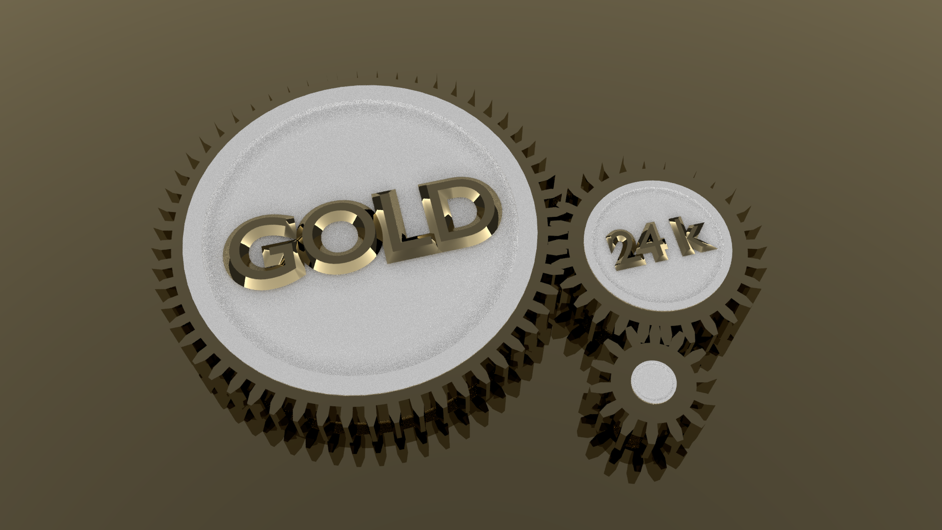 24k gold gears Blender 3D Models Blender 3D Models