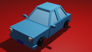 low poly car 3D Model Screenshot / Render
